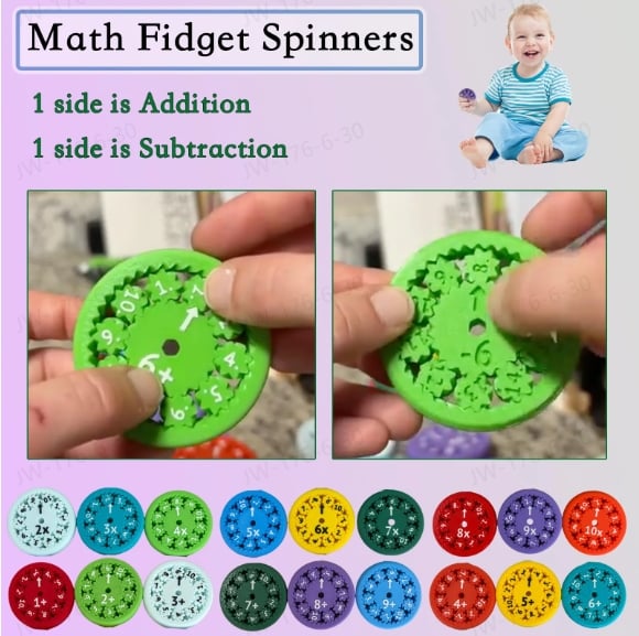 New Math Fidget Spinners