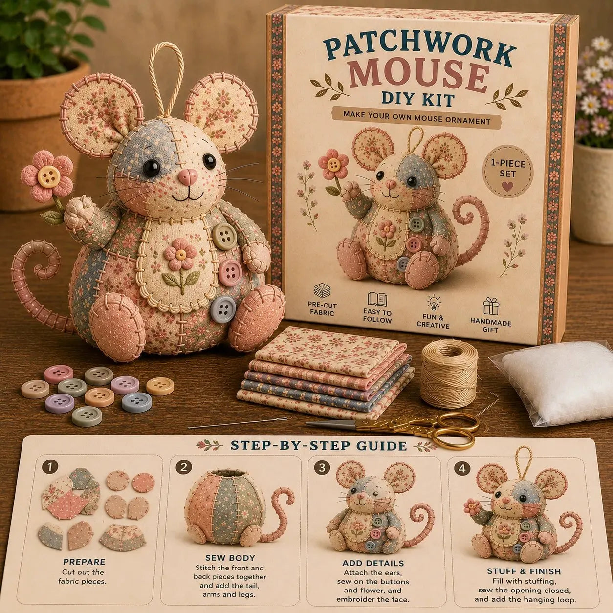 🐮🧵 Store Manager's Pick: $29.99 DIY Patchwork Animal Craft Kit
