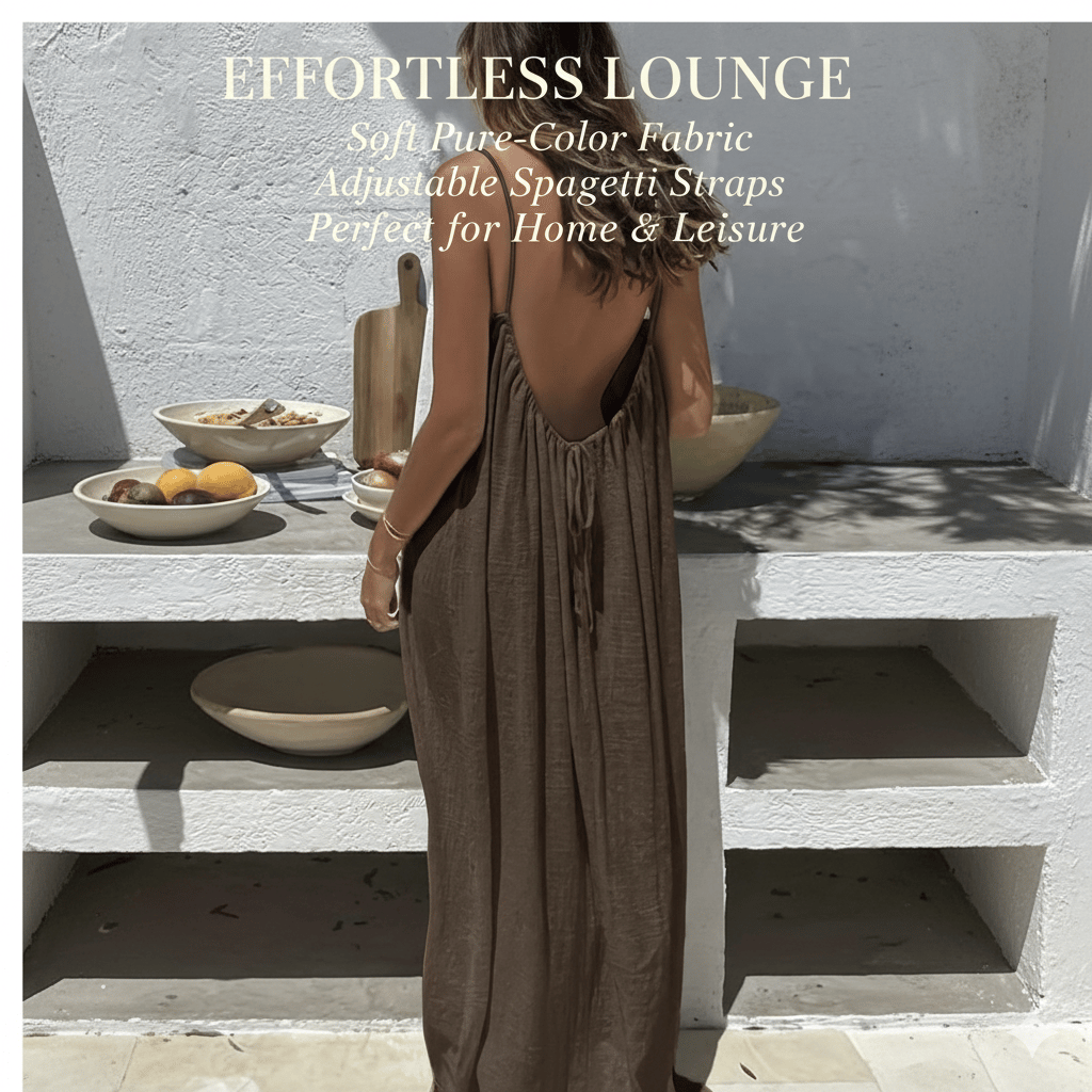 💥Women's Solid Color Cami Lounge Dress