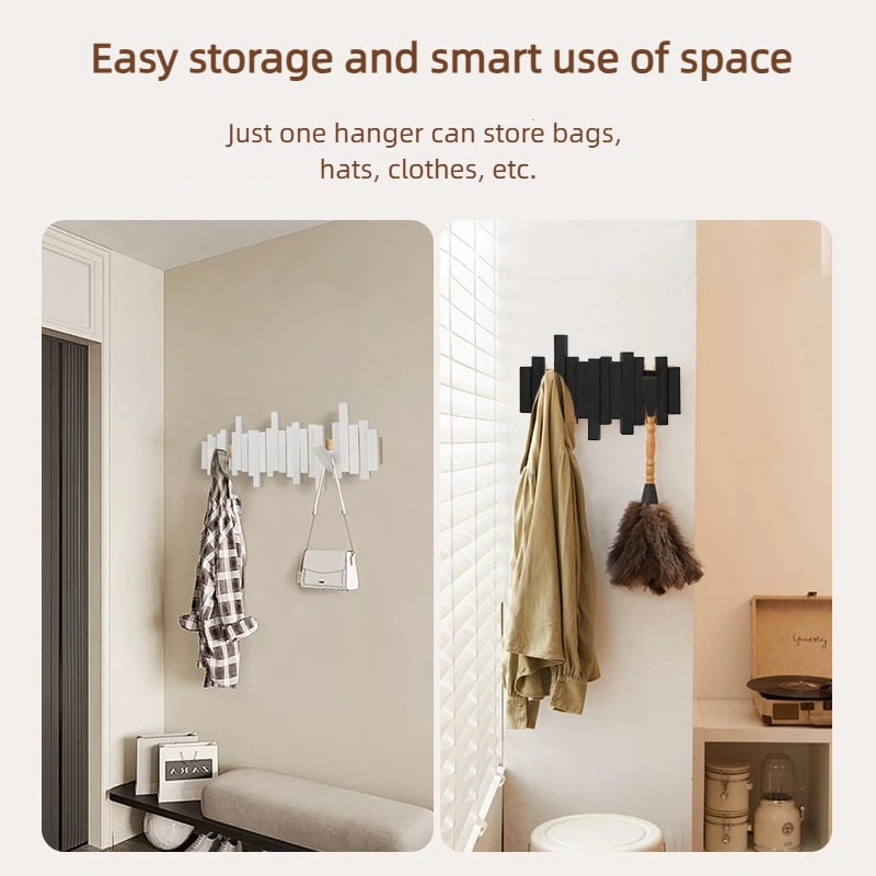 🎹Wall-Mounted Wooden Coat Rack 🎹Piano Key Style Design