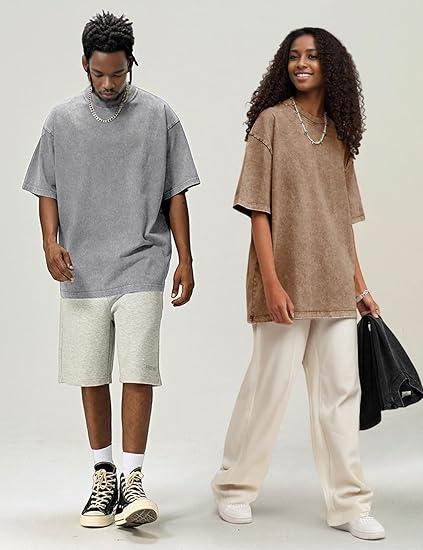 Women's Oversized T Shirts Acid Washed HeavyCotton