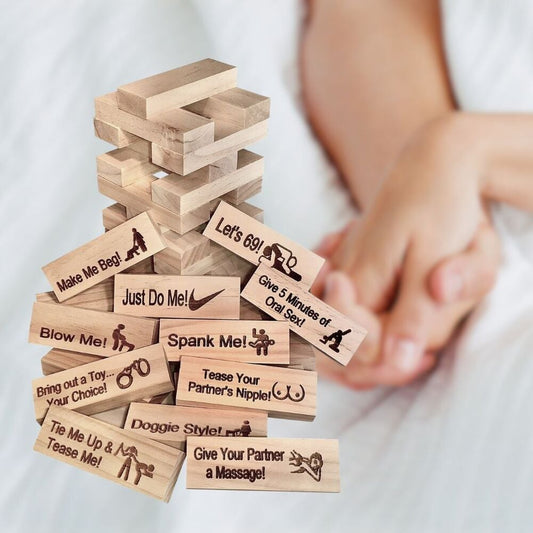👩‍❤️‍💋‍👨Couple Date Block Tower Jenga Game💕