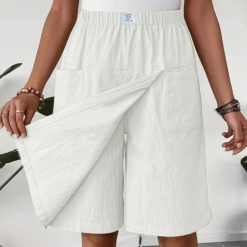 🩳Women's Casual Elastic Waist Wrap Skort