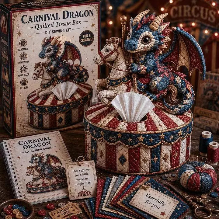 🧵DIY Patchwork-Style Animal Sewing Kit for Tissue Box💙