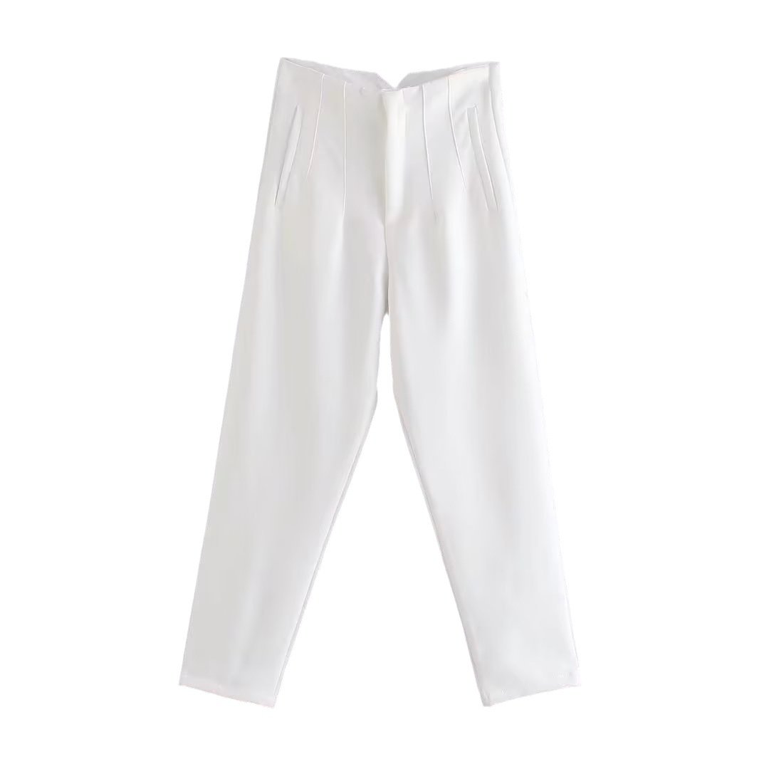 Tailored Pleat High Waist Pants - Buy two and get free shipping!