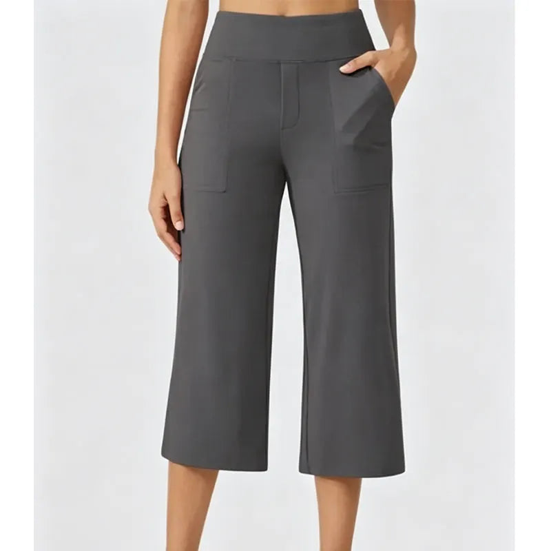 👖 Summer Bestseller! ☀️ Women's high-waisted loose-fit cropped trousers