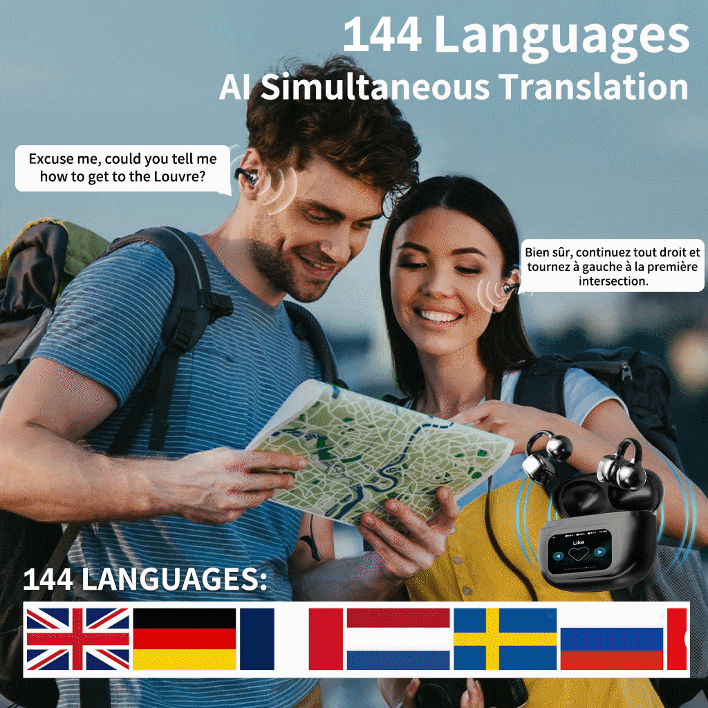 Ear Clip Bluetooth Headphones With Touch Screen