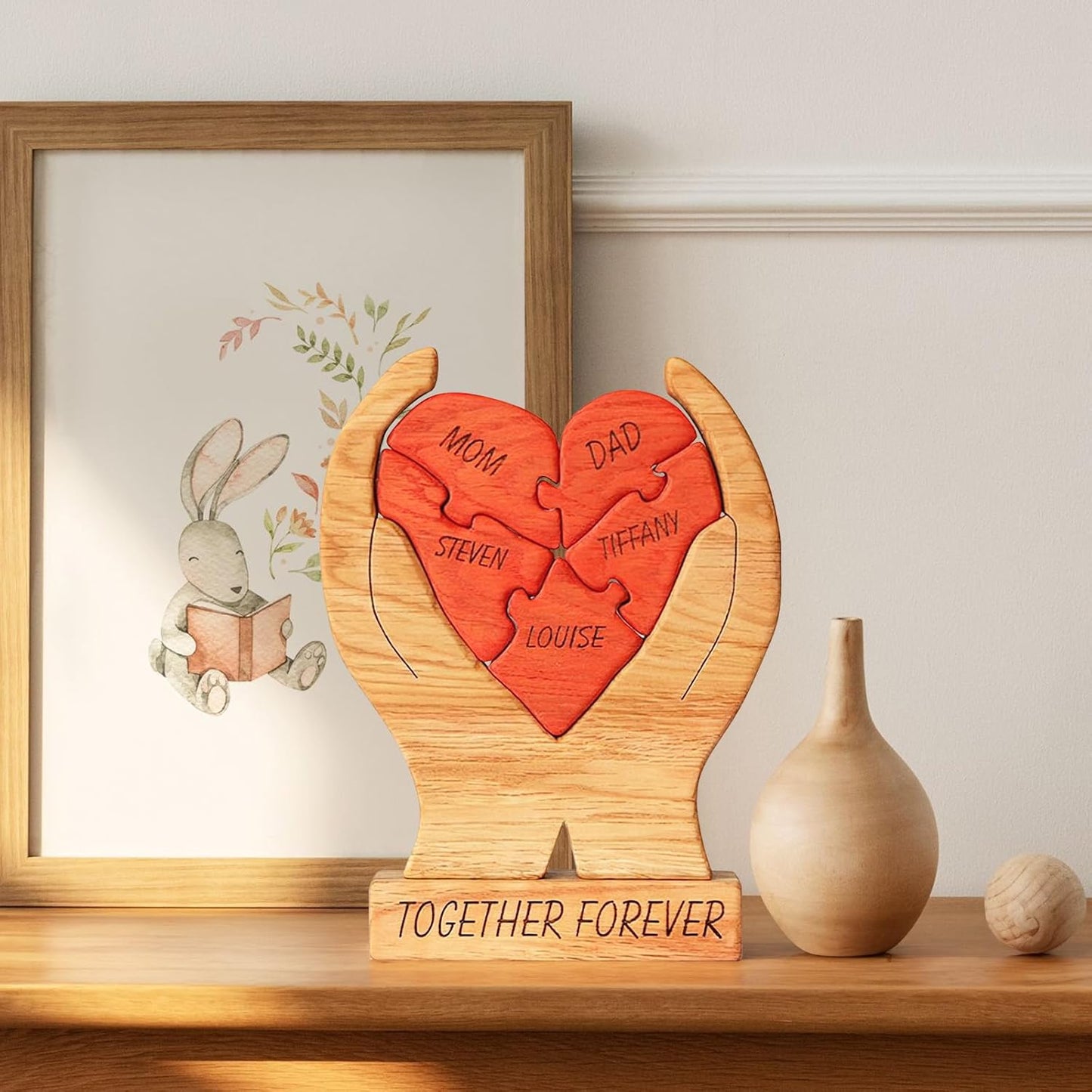 🐻🦊A gift for the whole family 🎁personalized wooden bear jigsaw puzzles