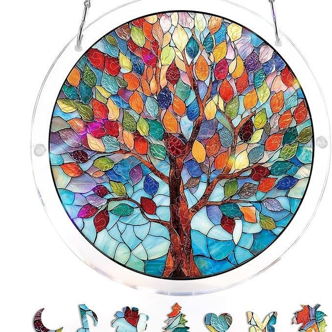 ☀️🛍️Acrylic Jigsaw Puzzle Suncatcher 80 Pieces