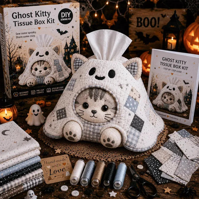 🧵DIY Patchwork-Style Animal Sewing Kit for Tissue Box💙
