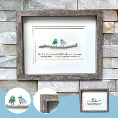 Sea Glass Art,, Friend Birthdays, Gift,Handmade