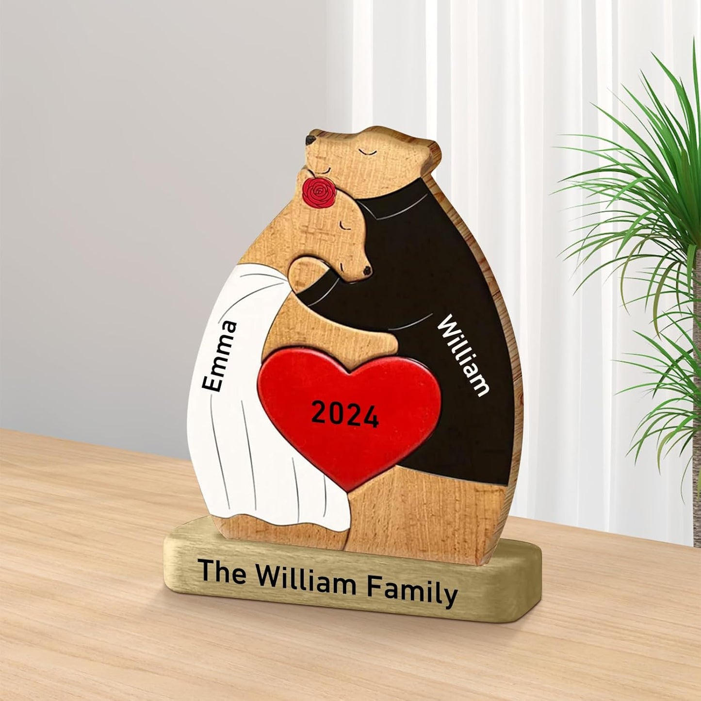 🐻🦊A gift for the whole family 🎁personalized wooden bear jigsaw puzzles