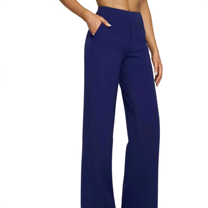 Casual High-Waisted Straight-Leg Yoga Pants