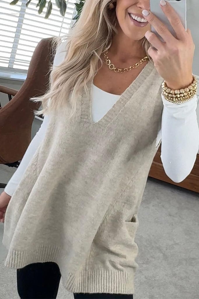 Cozy Pocket Sweater Vest-Buy 2 Free Shipping