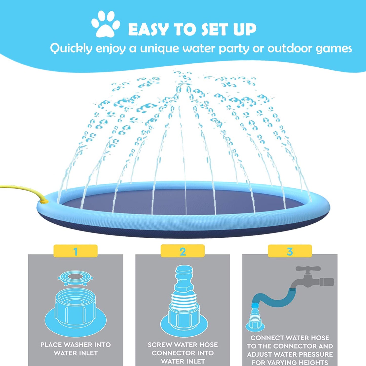 Sprinkler Pad for Dogs + FREE Dog Brush!