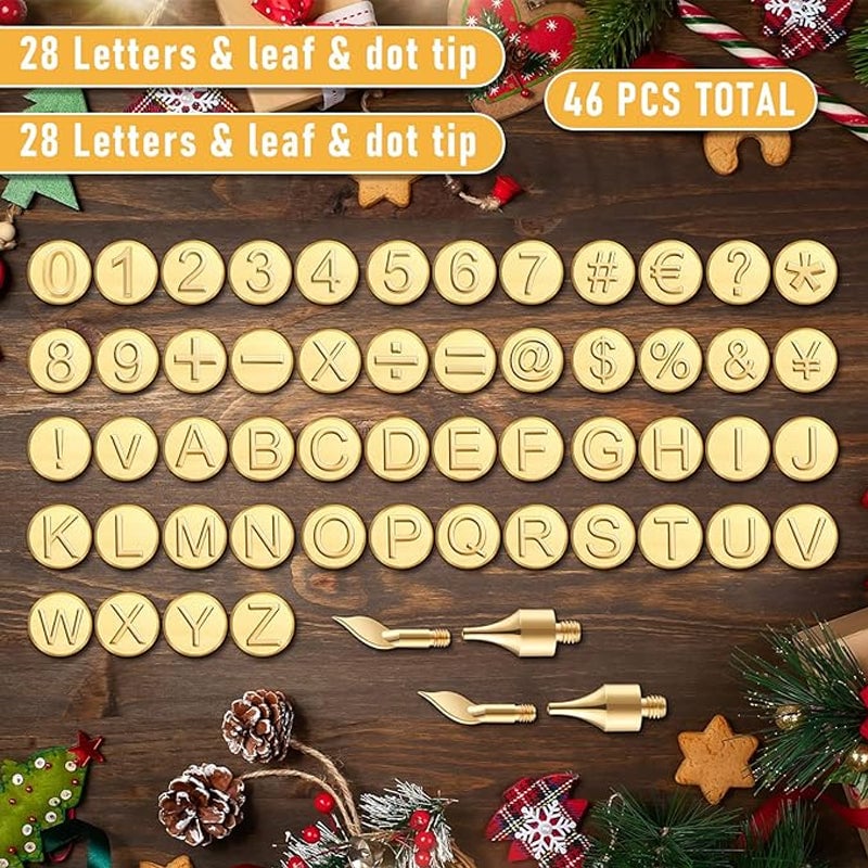 26 Letters Copper Mold-DIY Wood Burning/Carving Set