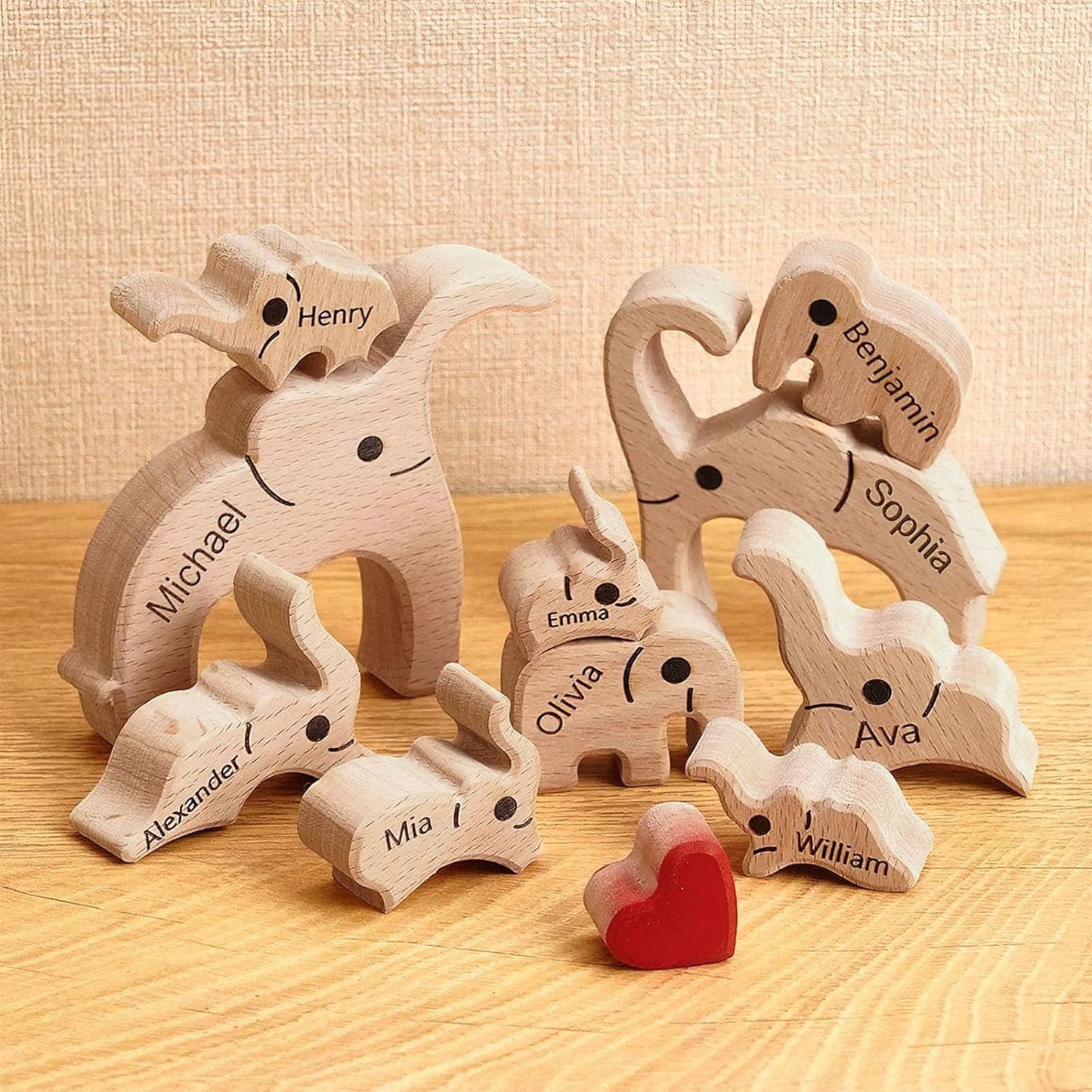 🐻🦊A gift for the whole family 🎁personalized wooden bear jigsaw puzzles