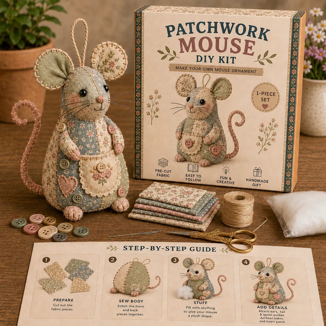 🐮🧵 Store Manager's Pick: $29.99 DIY Patchwork Animal Craft Kit