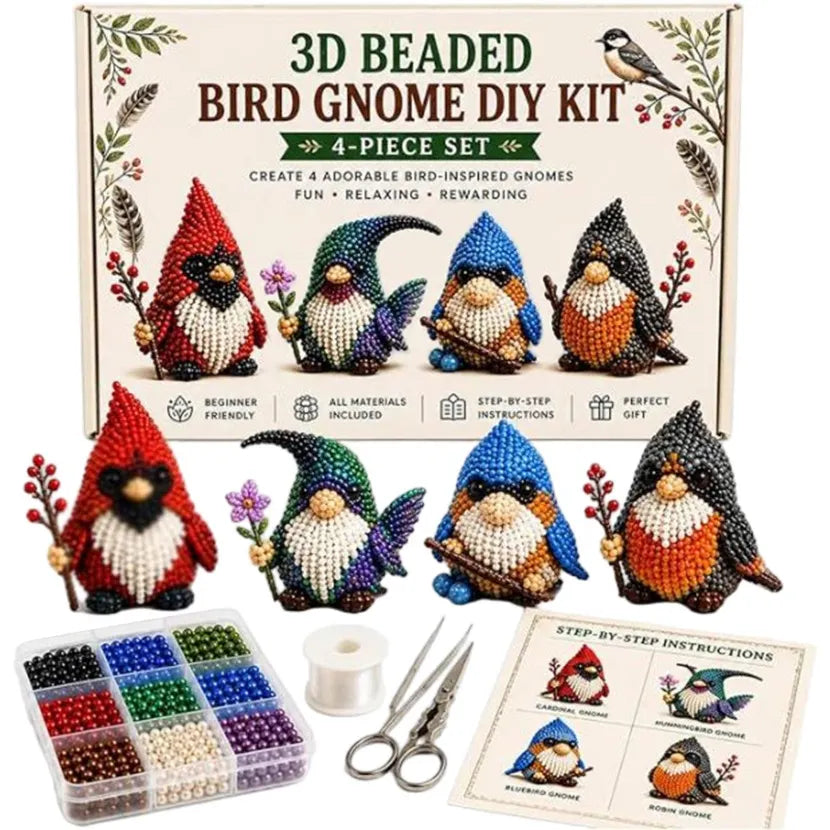 🎄Hot-Selling New 3d beaded seasonal gnome diy kit