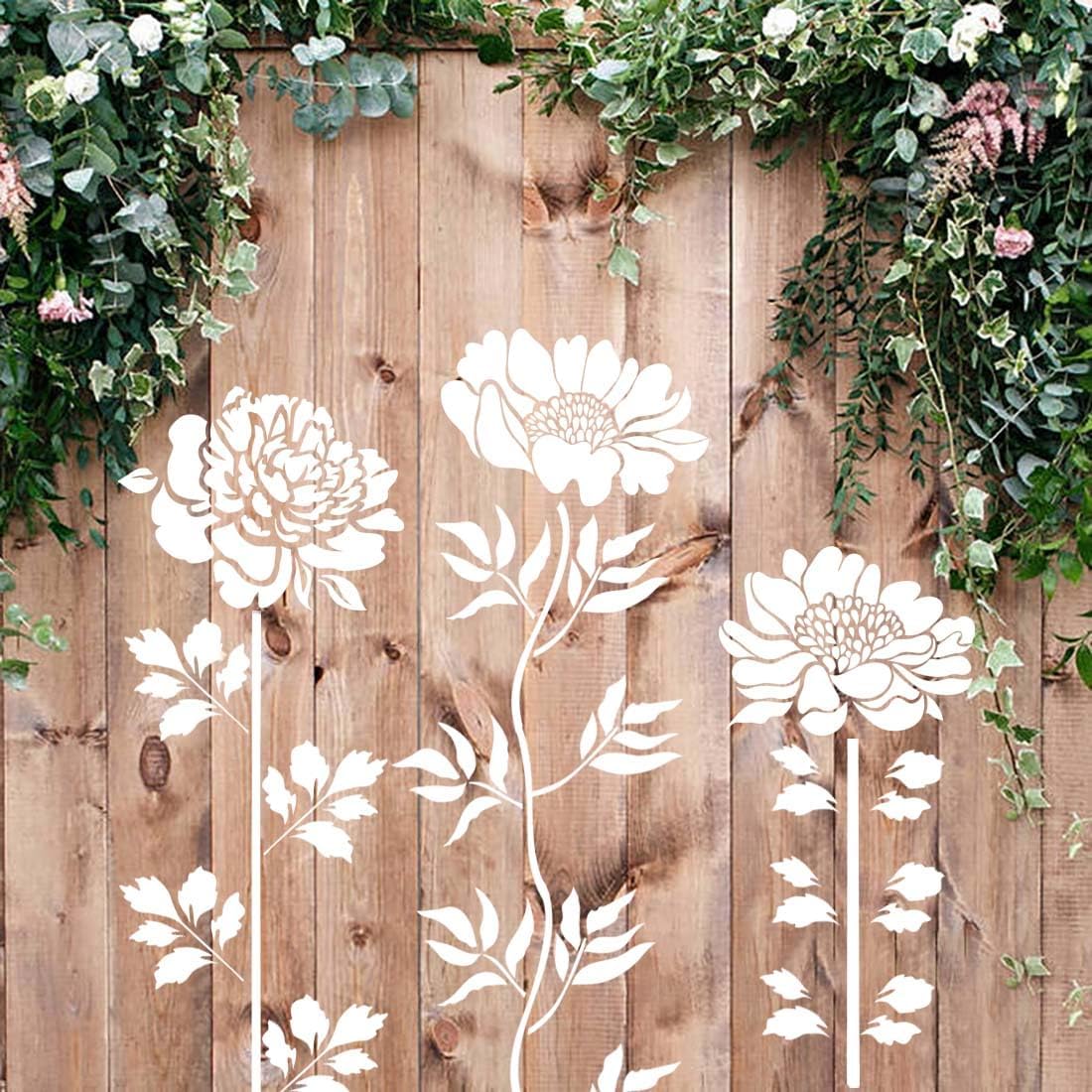 Garden Fence Large Flower Stencils - DIY Decoration