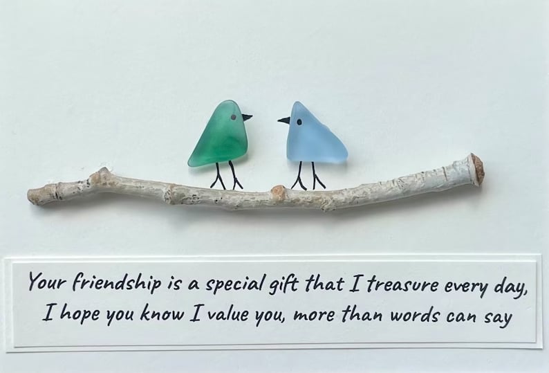 Sea Glass Art,, Friend Birthdays, Gift,Handmade