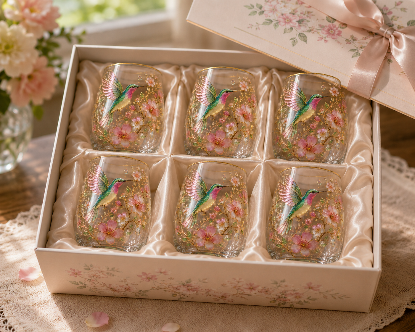 🌸🌿 Limited Edition 2026 Garden Morning Bliss Glass Tea Cup☀️☕