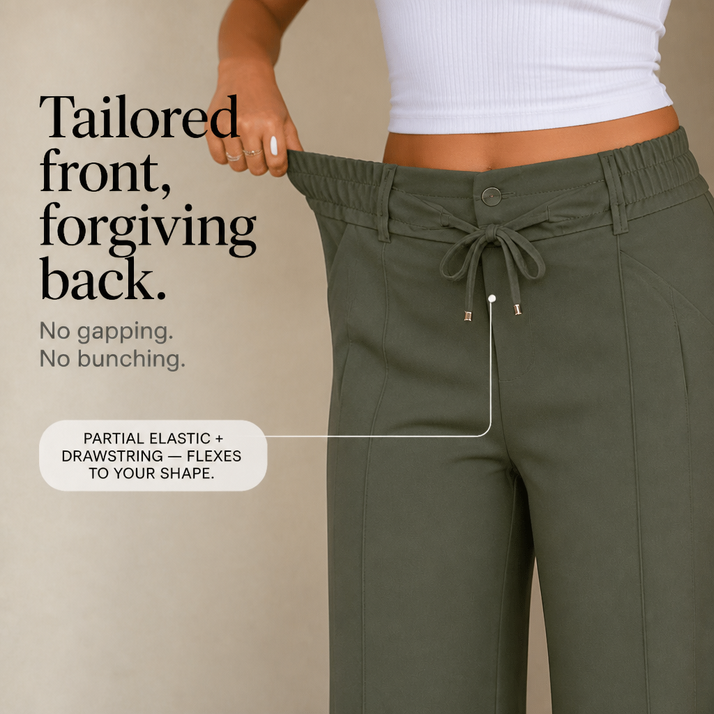 Women’s Relaxed‐Fit Straight‐Leg Trousers • Functional Multi‐Pocket Design