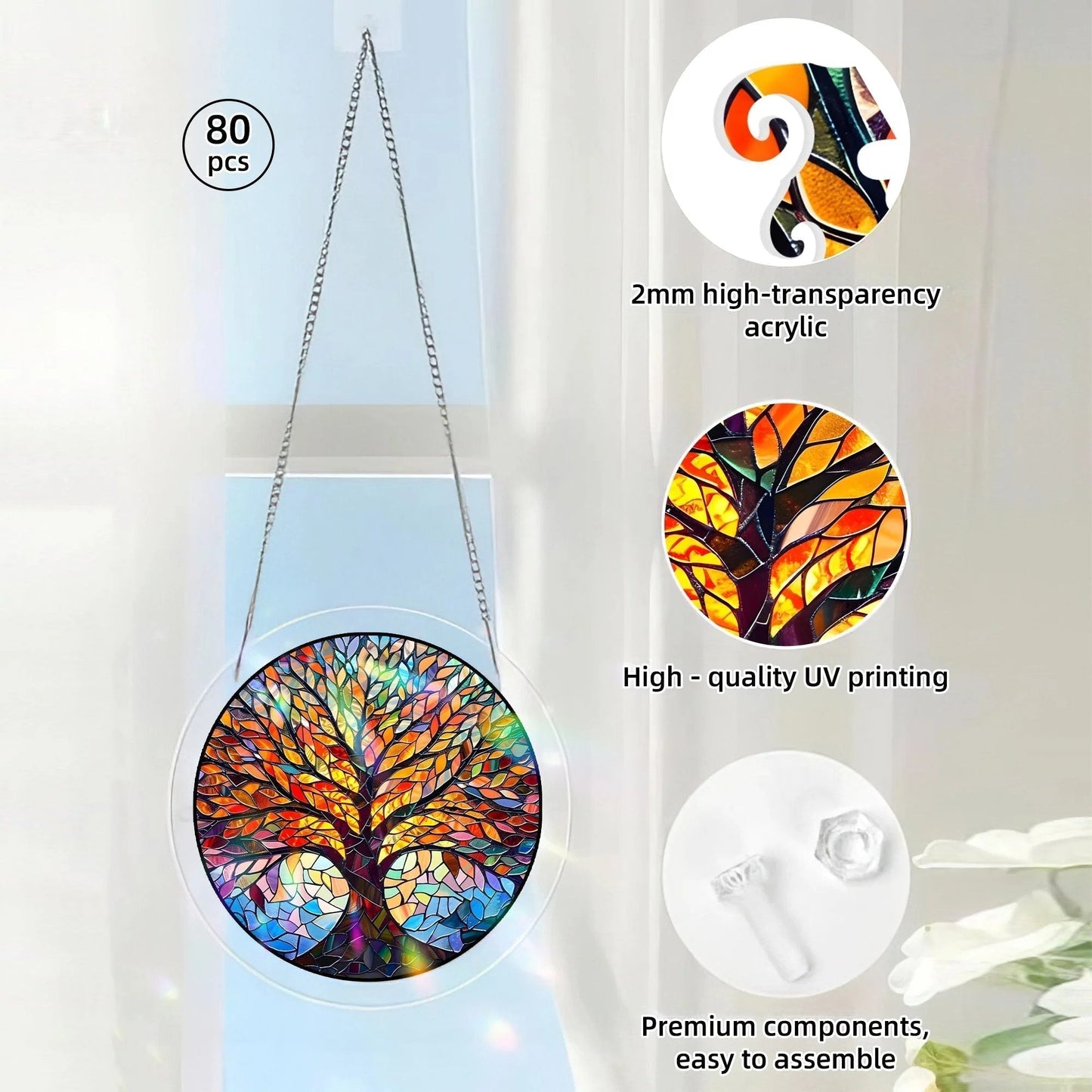 ☀️🛍️Acrylic Jigsaw Puzzle Suncatcher 80 Pieces