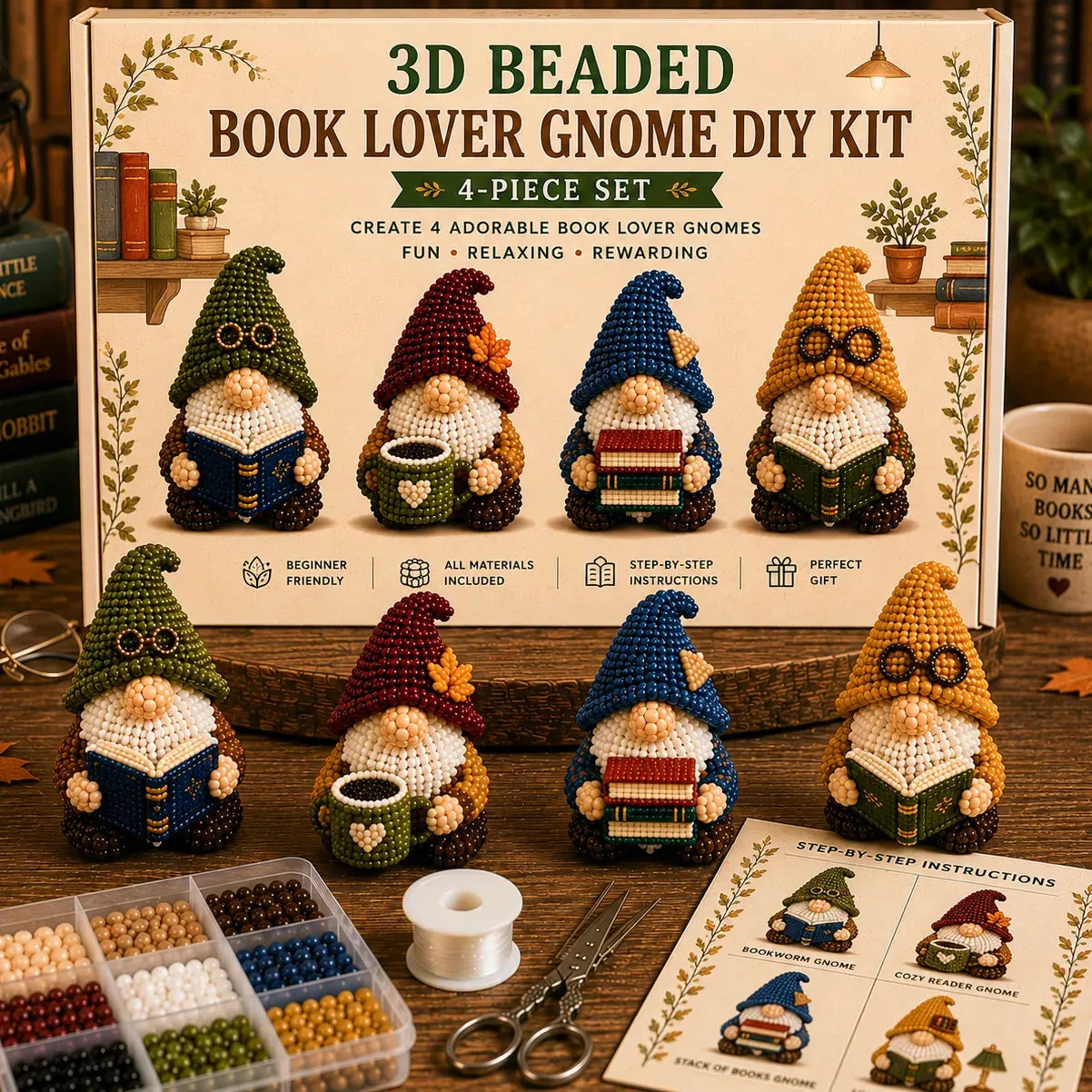 🎄Hot-Selling New 3d beaded seasonal gnome diy kit