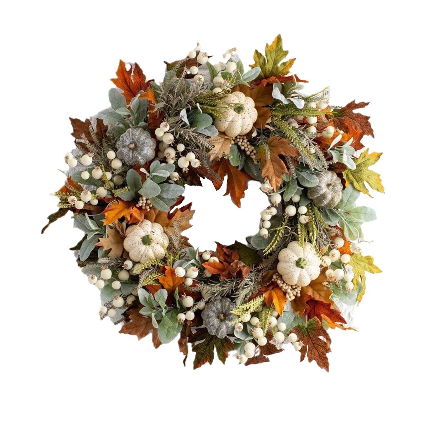 Special Fall Sale 49% OFF-Fall Wreath with Pumpkin Maple Leaves