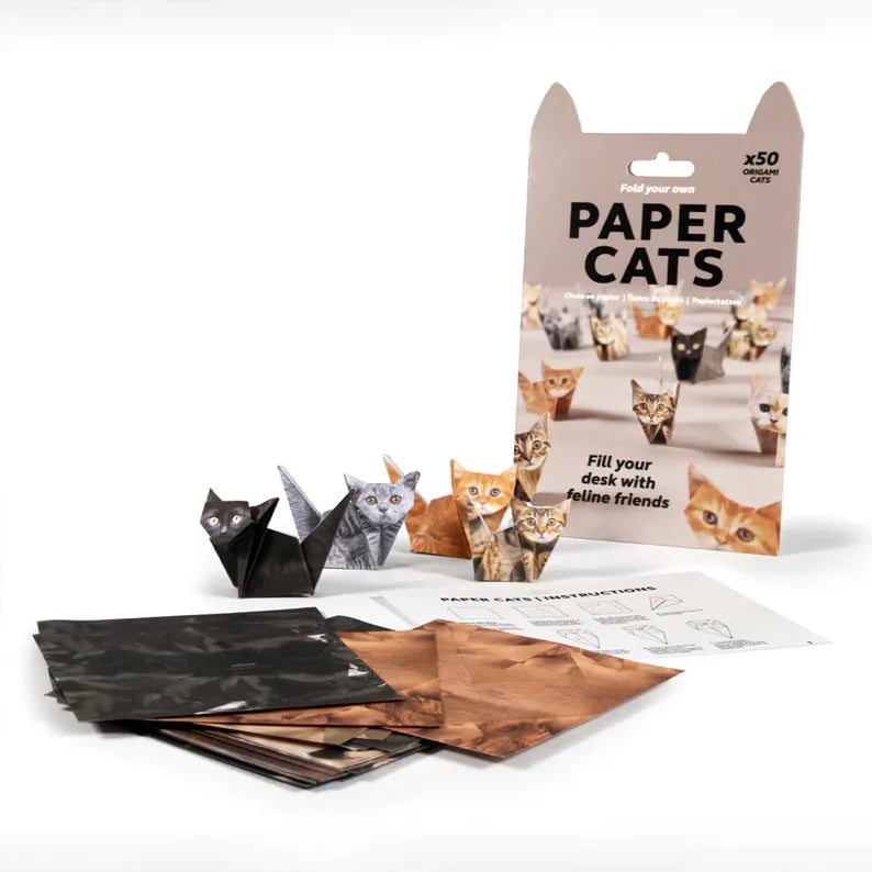 🎄💝DIY Paper Cats Origami Animal Handicraft Gift