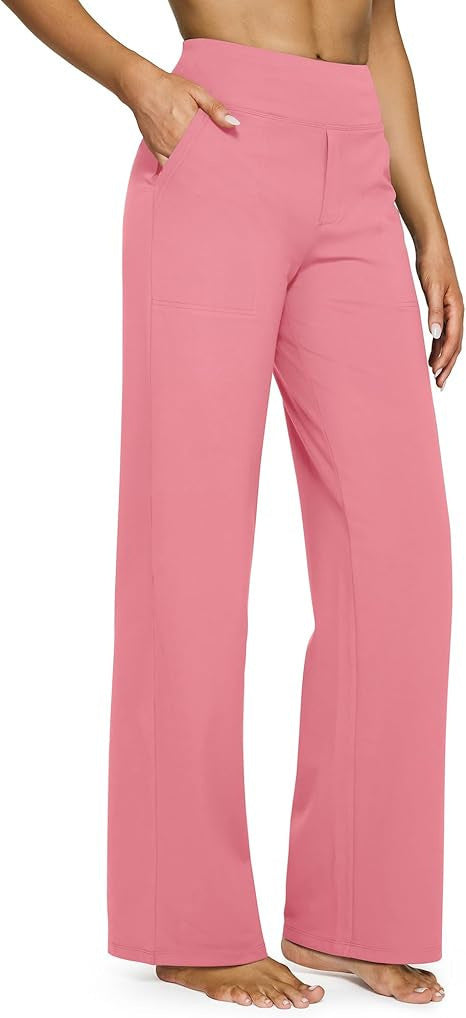 Casual High-Waisted Straight-Leg Yoga Pants
