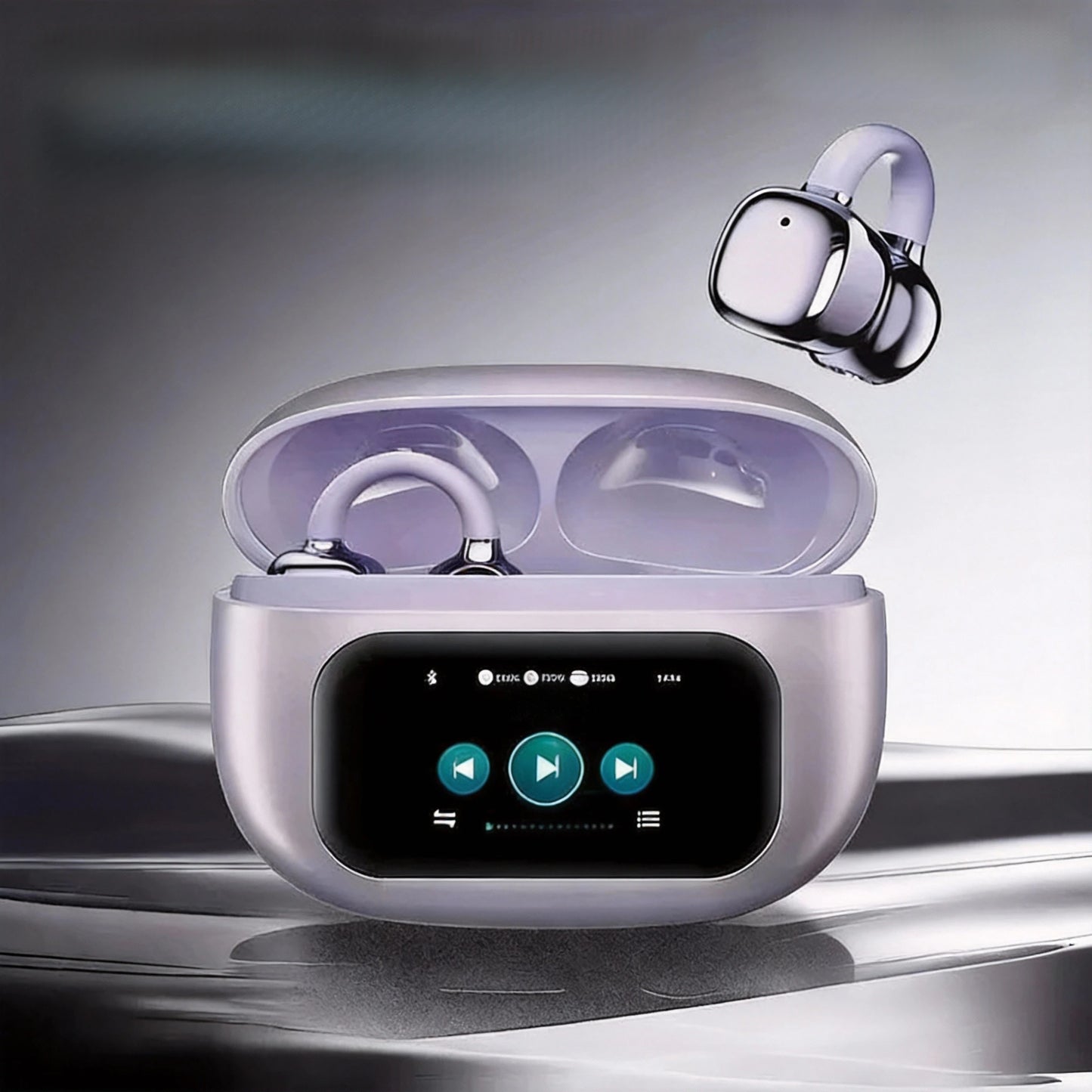 Ear Clip Bluetooth Headphones With Touch Screen