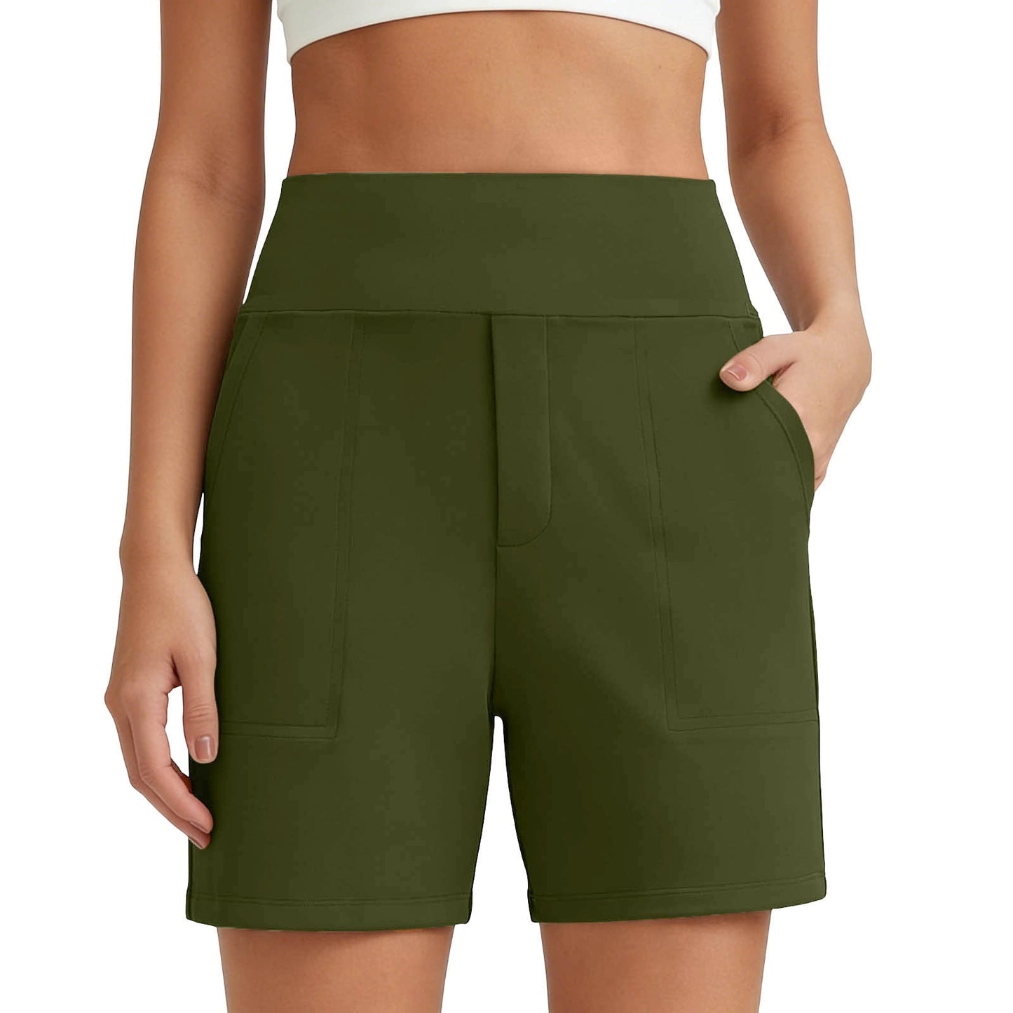 🌞50% OFF🏃‍♀️Women’s High-Waist Athletic Shorts – Running & Yoga Summer Shorts with Pockets