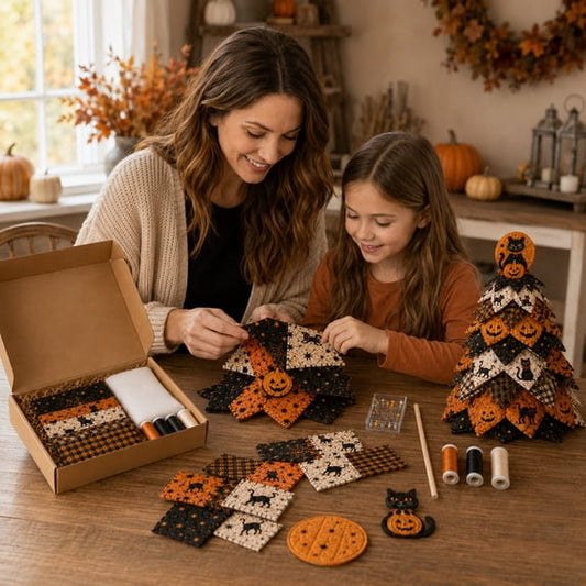 3D DIY Halloween Quilted Fabric Tree Kit