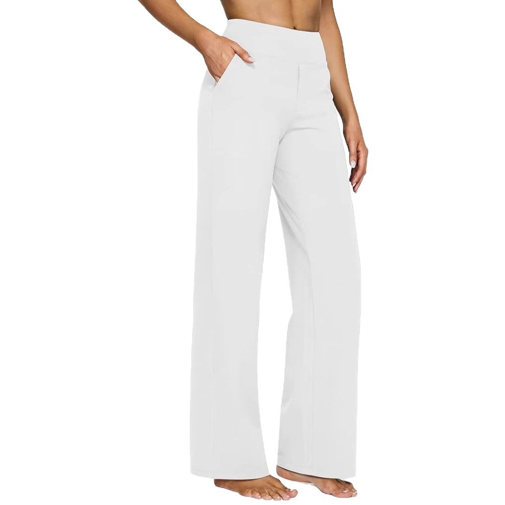 Casual High-Waisted Straight-Leg Yoga Pants