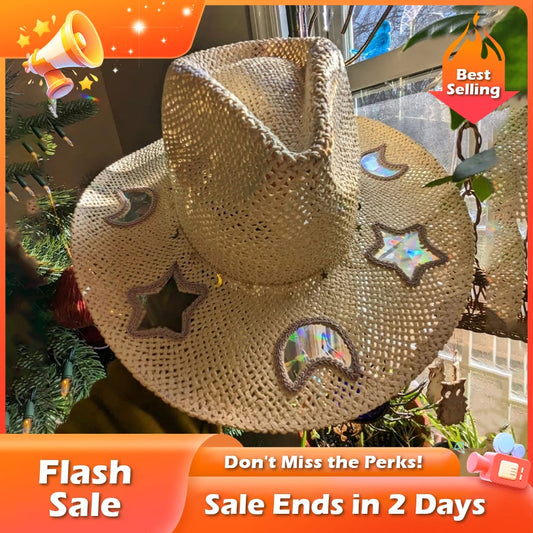 Suncatcher Cowgirl Straw Prism Hat
