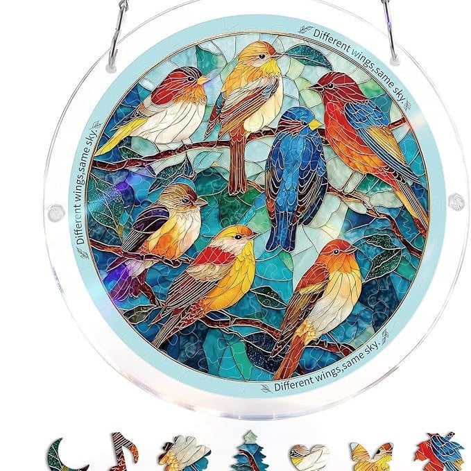 ☀️🛍️Acrylic Jigsaw Puzzle Suncatcher 80 Pieces