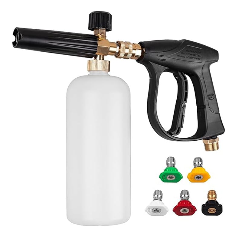 Water Spray Tool with 5 Pressure Washer Nozzles