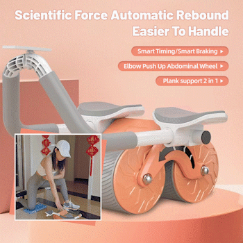 Elbow Support Rebound Abdominal Wheel(Get A Free Yoga Mat)