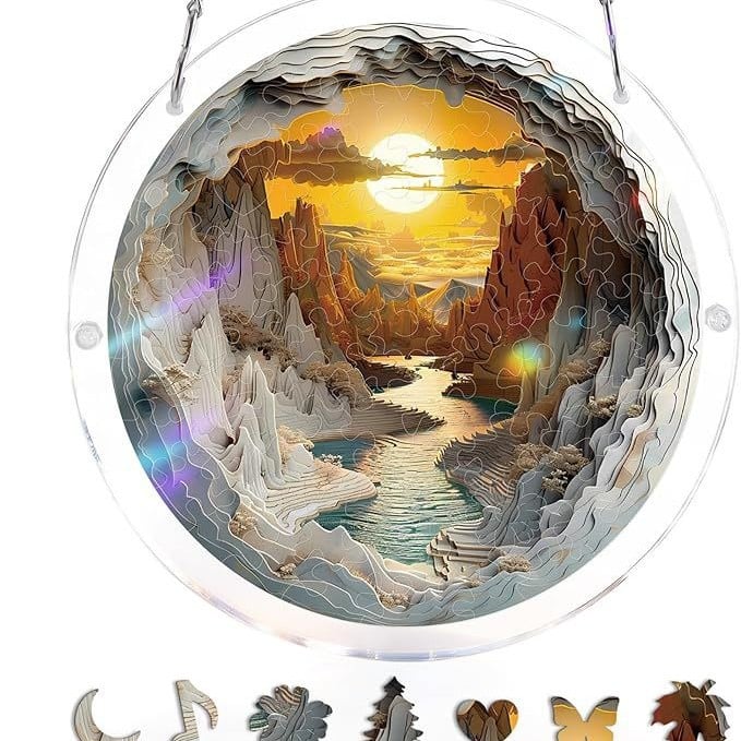☀️🛍️Acrylic Jigsaw Puzzle Suncatcher 80 Pieces