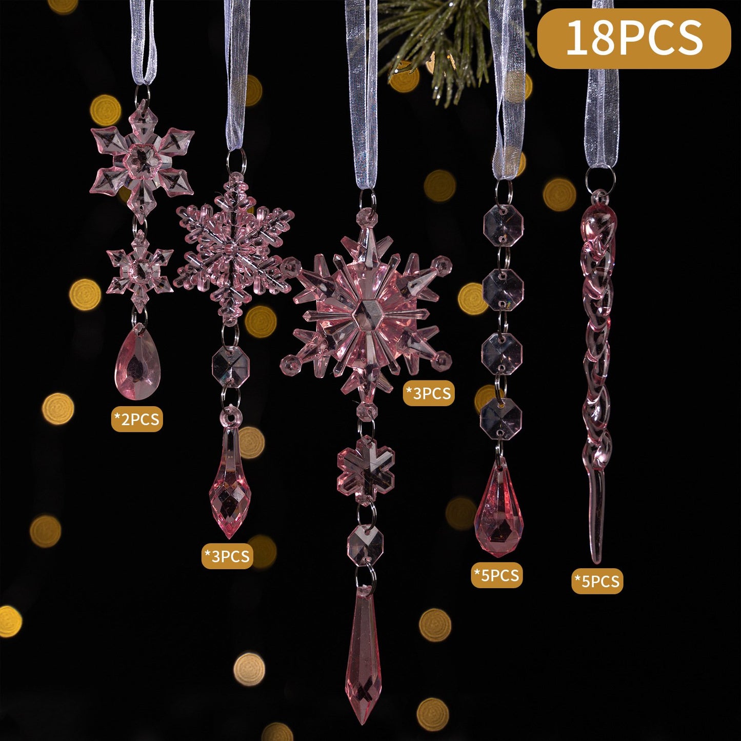 🎄Crystal Snowflake Ornaments For Christmas Tree