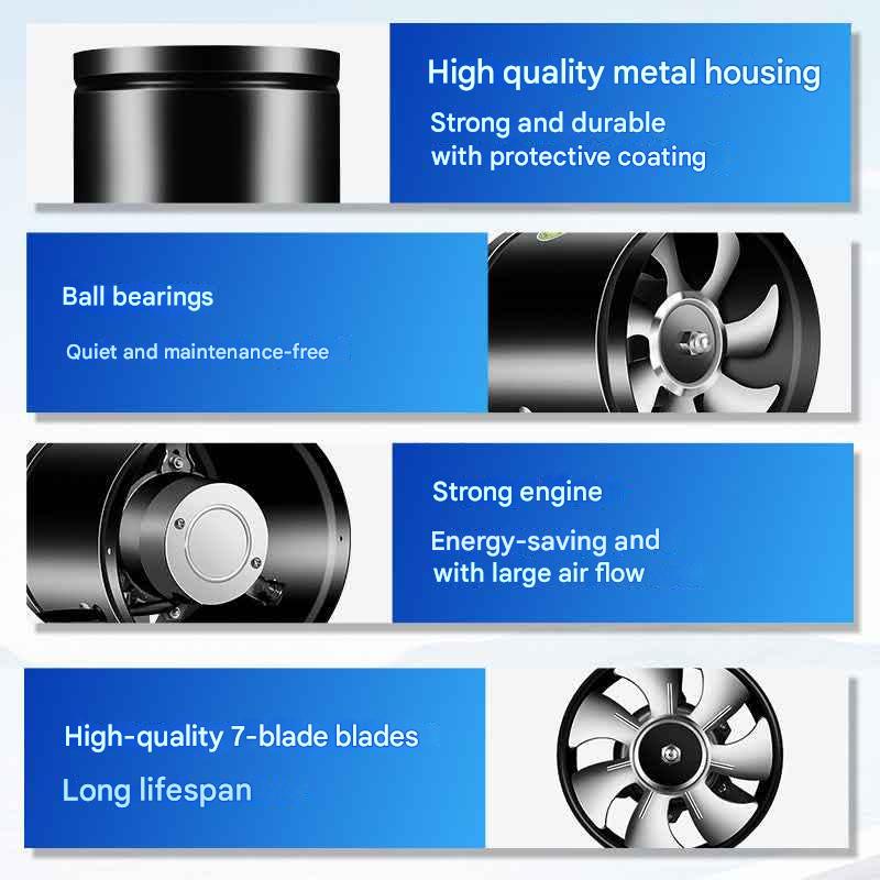 🔥Suitable For Multiple Scenarios - High-Speed, High-Power, Super-Strong Suction And Silent Exhaust Fan