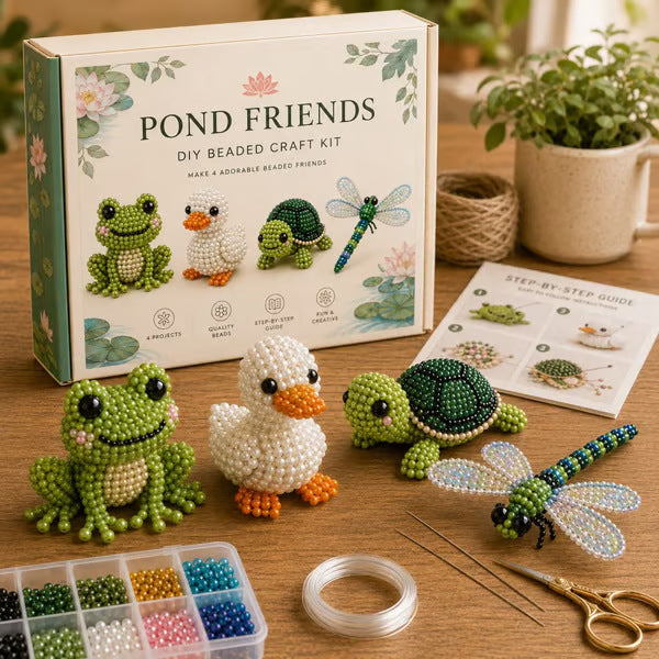 🦌Most Popular🧵Mini 3D Beaded Animal Craft Kit