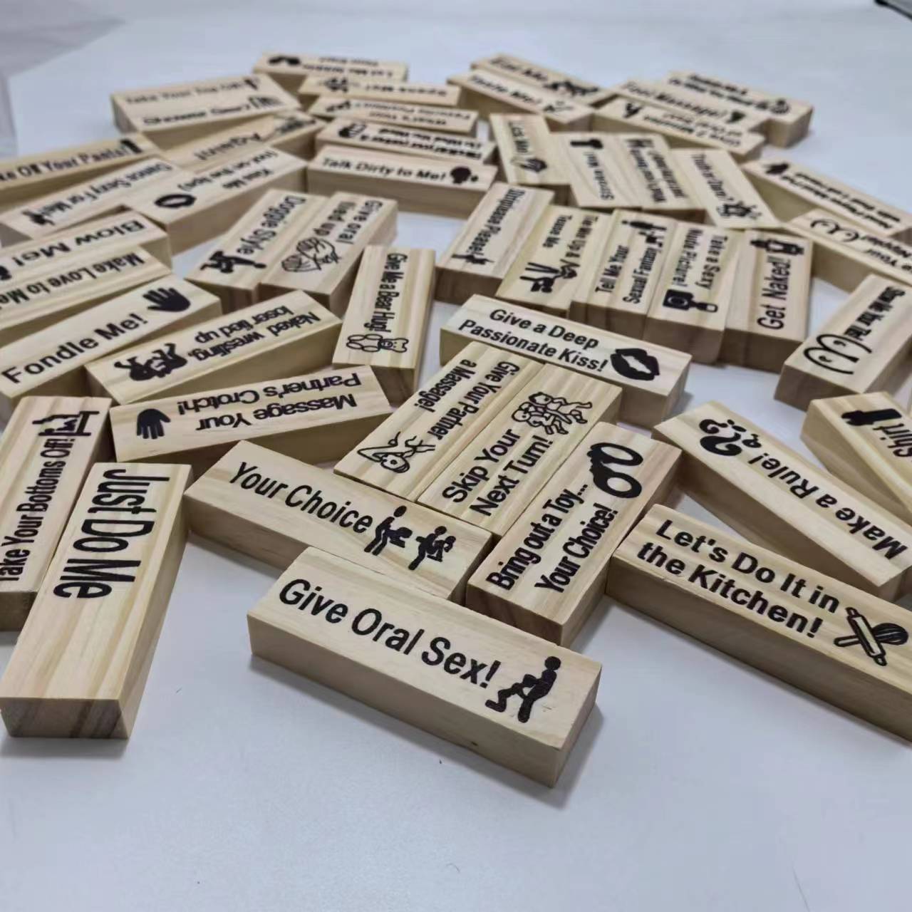 👩‍❤️‍💋‍👨Couple Date Block Tower Jenga Game💕
