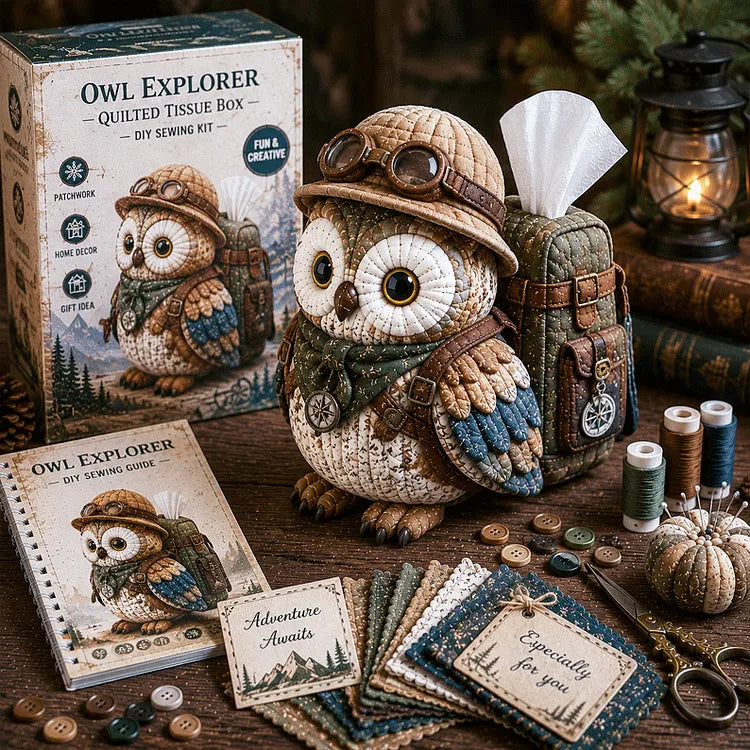 🧵DIY Patchwork-Style Animal Sewing Kit for Tissue Box💙