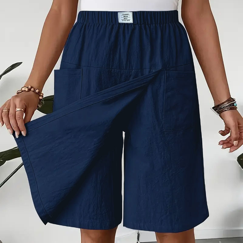🩳Women's Casual Elastic Waist Wrap Skort