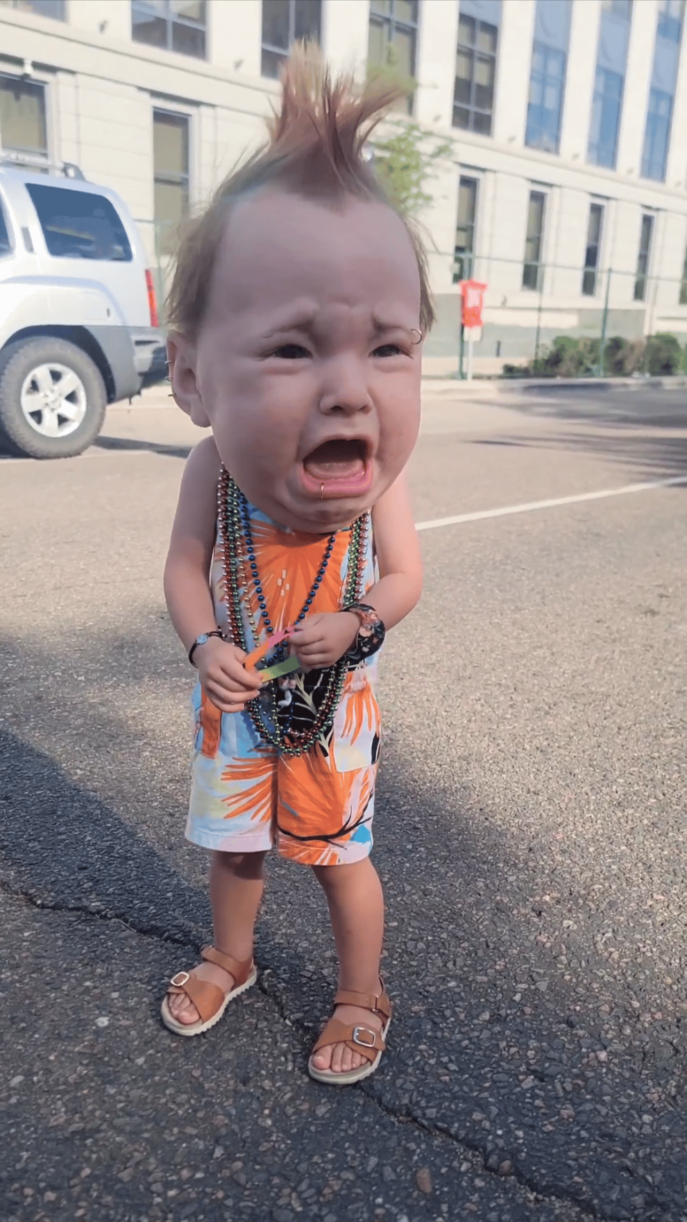 Crying Punk Baby Funny Latex Head Masks