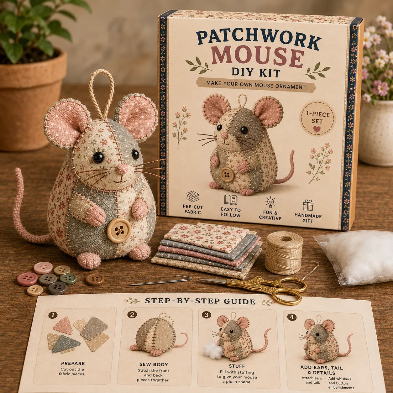 🐮🧵 Store Manager's Pick: $29.99 DIY Patchwork Animal Craft Kit