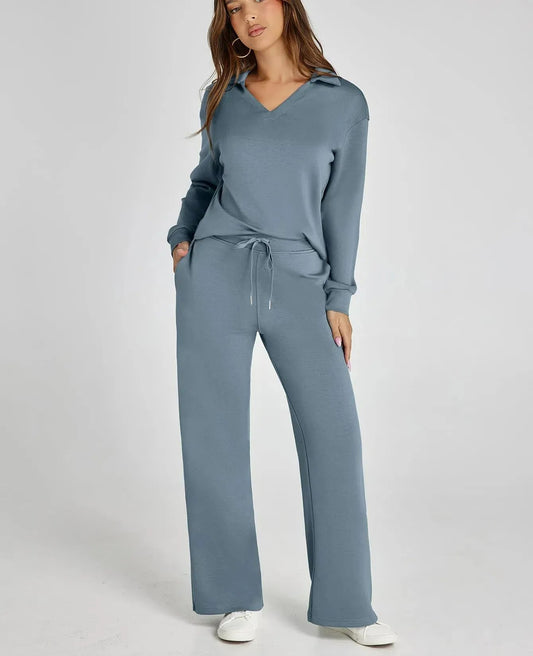 Women's 2 Piece Sets Outfits Casual Long Sleeve Sweatsuits Sets (Same As In The Video)